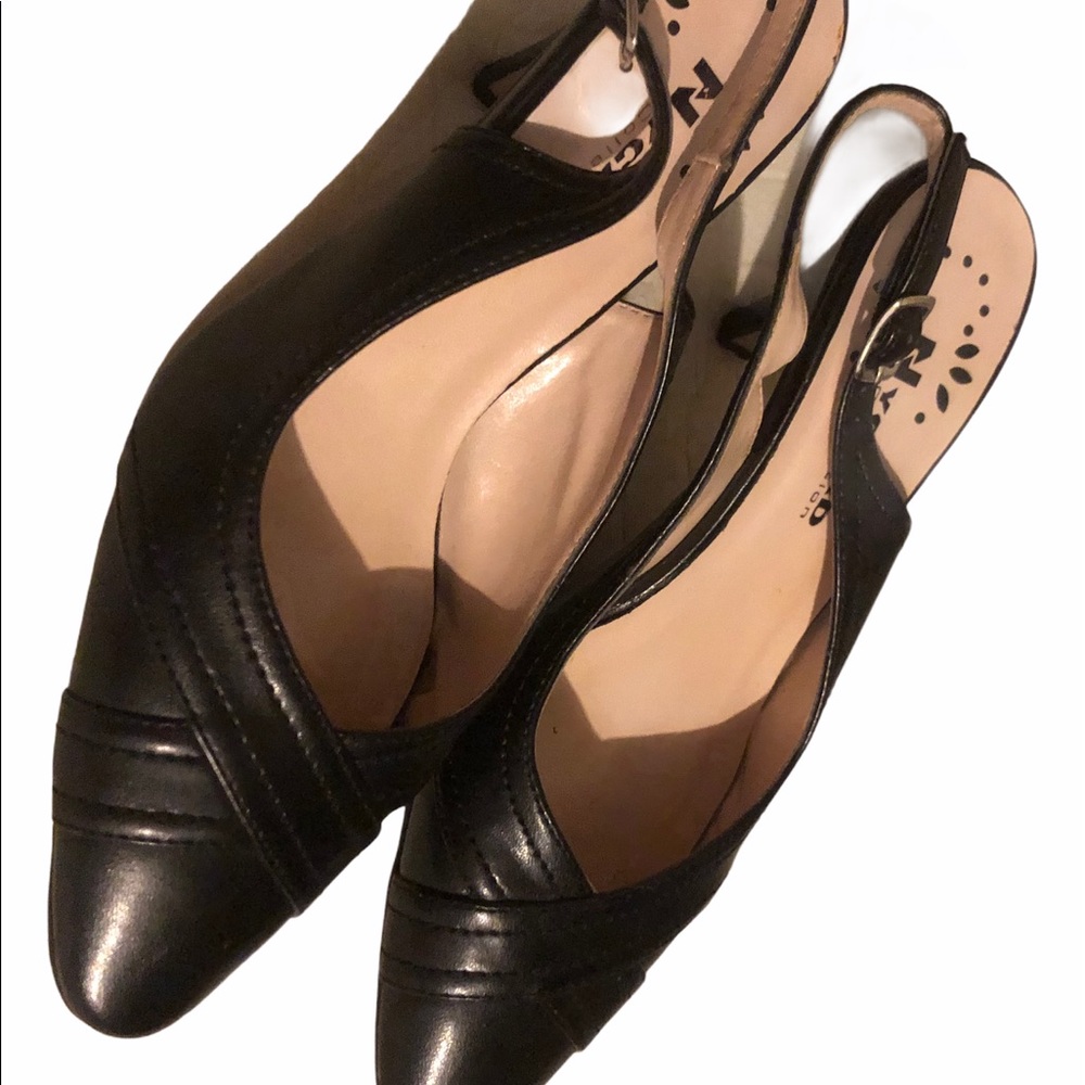 Nygard Black Pointed Toe- Slingback Shoes Size 7
